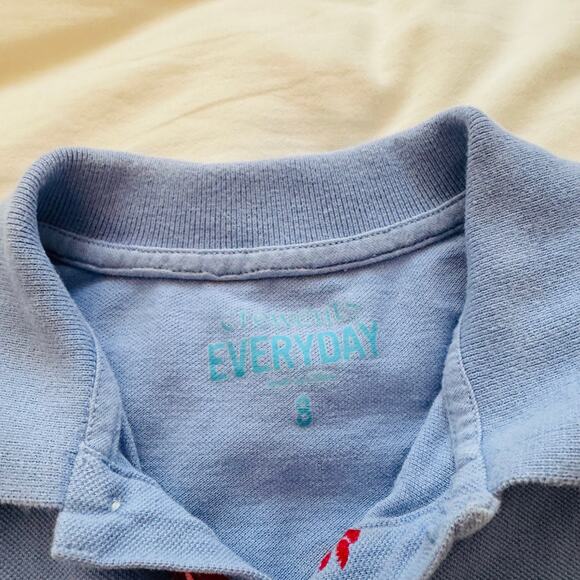 Crewcuts Periwinkle Polo Shirt Multicolor Palm Tree Print Boys size 8 - Picture 3 of 4